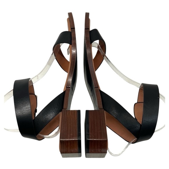 Simkhai Turner Black Leather Block Heel Minimalist Sandals Women’s 39 - Picture 11 of 15